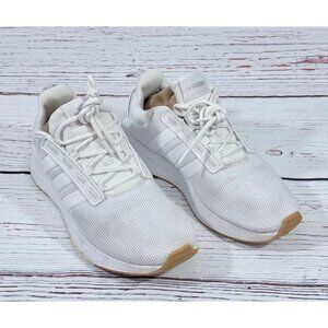 Adidas Cloudfoam Super Running Shoes White Mesh Size 9 Mens Lightweight Comfort